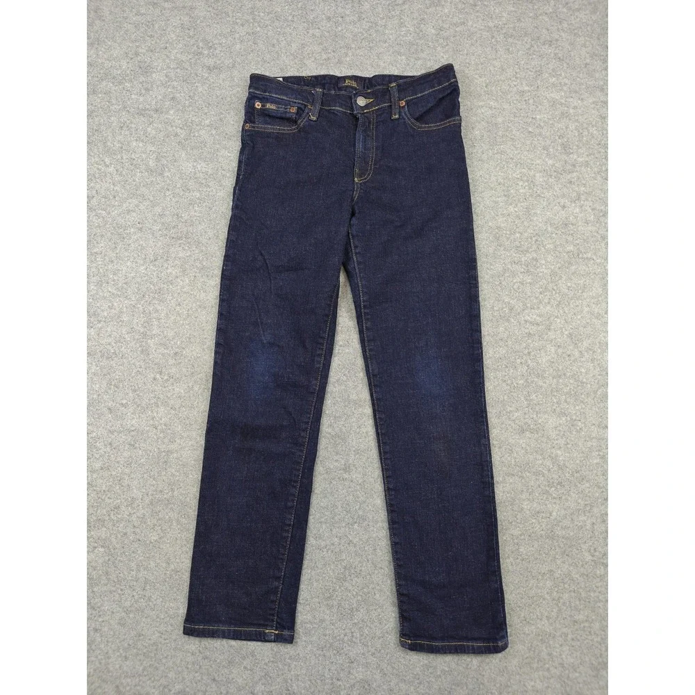 Polo Ralph Lauren Jeans Kids Size 14-16 Blue Hampton Straight Denim Zip Fly